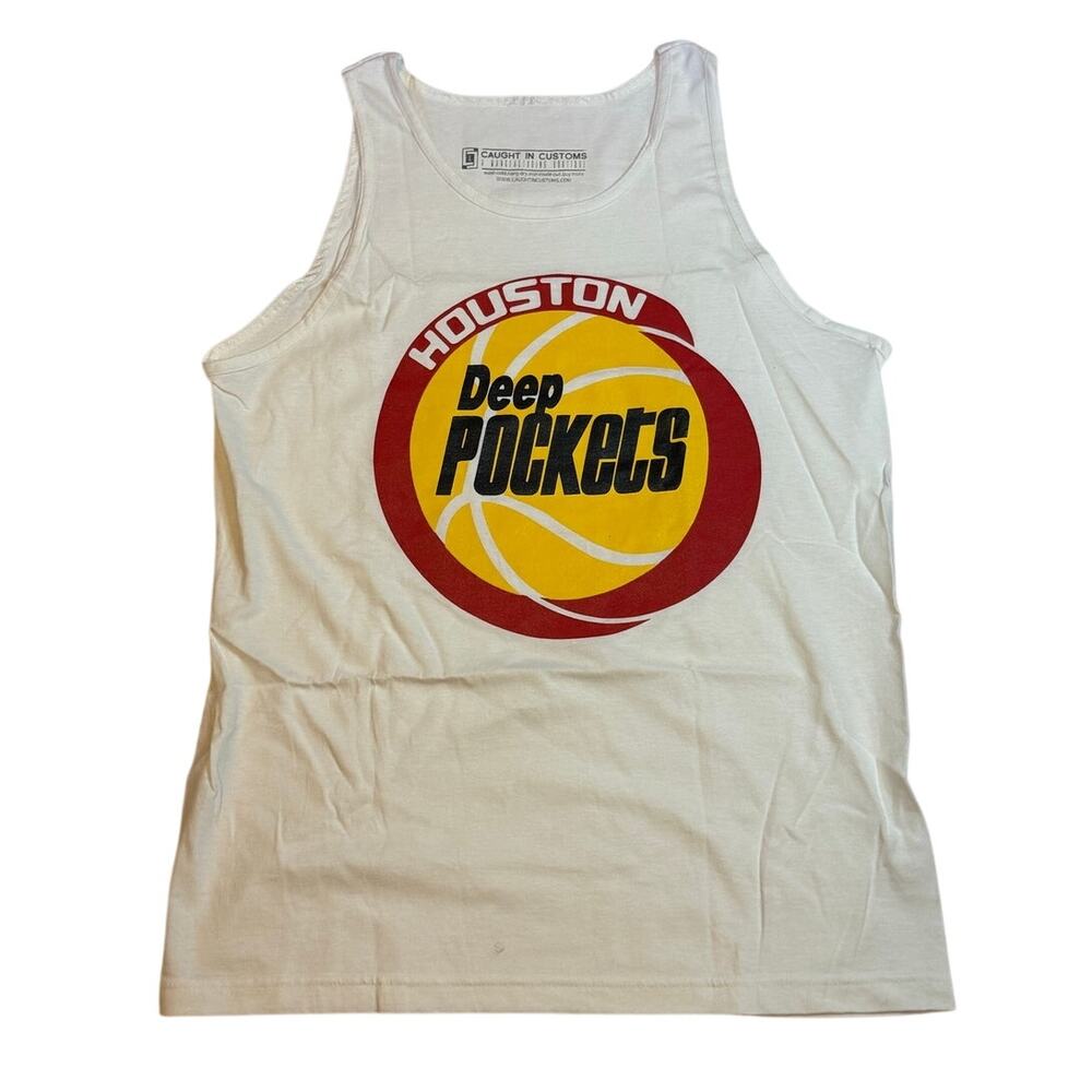Houston Deep Pockets Tank Top sz: LARGE  EXCELLENT CONDITION